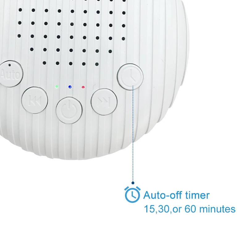 Customized Portable Baby Soothing Sounds Night Light USB Charging Sleep Aid Timer Device with White Noise Music 10 Speakers manufacture