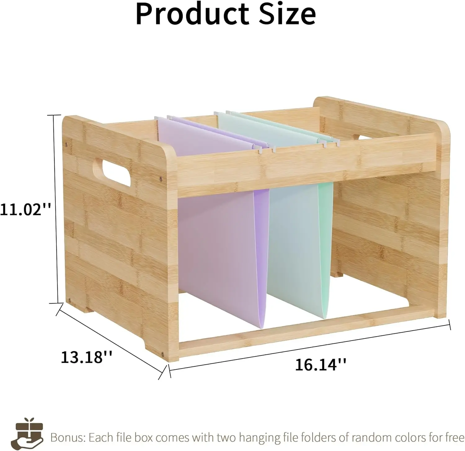 product natural bamboo hanging file folder box organizer with handle letter size portable desktop file storage for home office desk-7