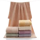 Plain Solid Bath Towels Plain Wholesale 100% Cotton Plain Yarn Count Hotel Solid Color Bath Towels