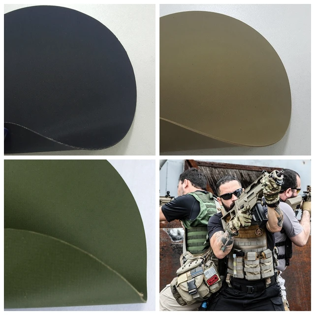 1000D Waterproof Hypalon Coated Tarpaulin Fabric Woven Medium Weight for Tactical Gear & Outdoor Use