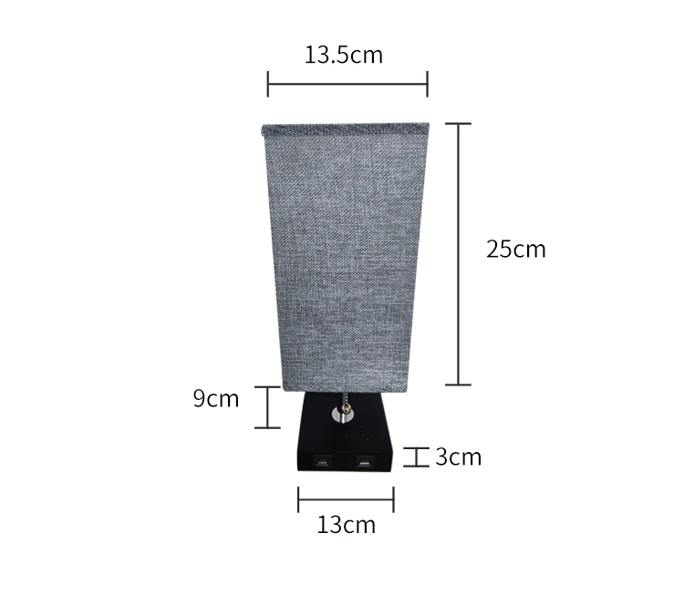 Amazon Linen lamp shade USB hotel living room desk lamp