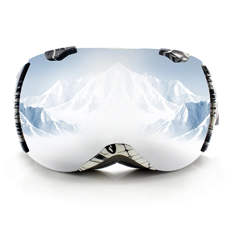 silver lens ski goggles
