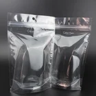 Plastic Bag Packaging Plastic Custom Food Grade Stand Up Zip Lock Transparent Clear Plastic Food Bag Packaging