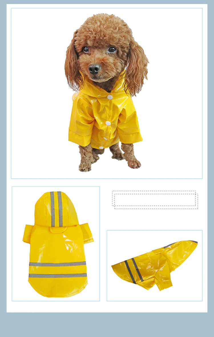 Adjustable Waterproof Reflective Coat Jacket Pet Dog Raincoat