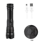 Torch Aluminum Alloy Multifunctional P50 Usb Torch Light Powerful Torch Rechargeable Zoom Flashlight