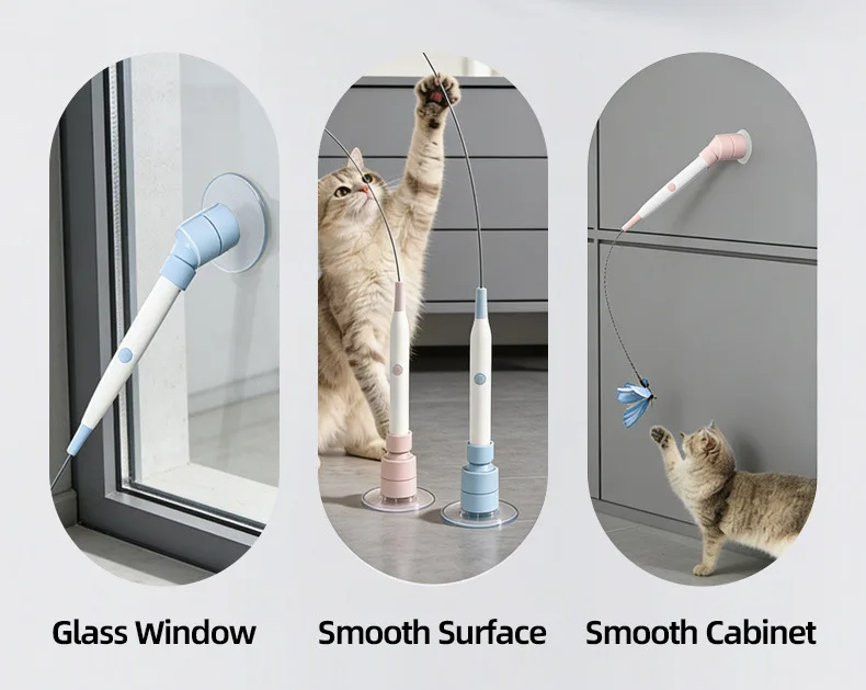 New 2 in 1 Smart Electric Cat Teaser Wand Interactive Cat Toy Relieves Cat Boredom Pet Products details