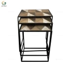 Metal Side Table Antique Industrial Wood And Metal Side End Table