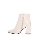 Women Wholesale Ladies Fashion Leather High Heel Ankle Women Glitter Boots With Zip