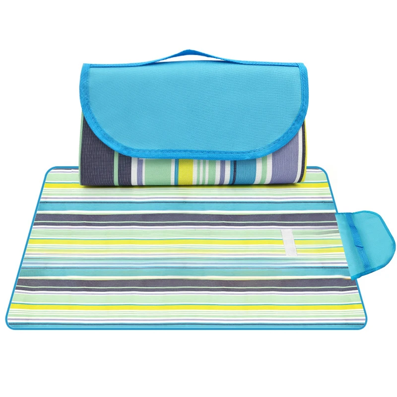 Custom Portable Foldable Picnic Mat Fashion Styles for Outdoor Beach Camping with PP Material Logo Included supplier