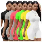 Womens Women Womens Jumpsuit Rompers Biker Short 1 Piece Outfit Bodycon Jumpsuit Women 2021