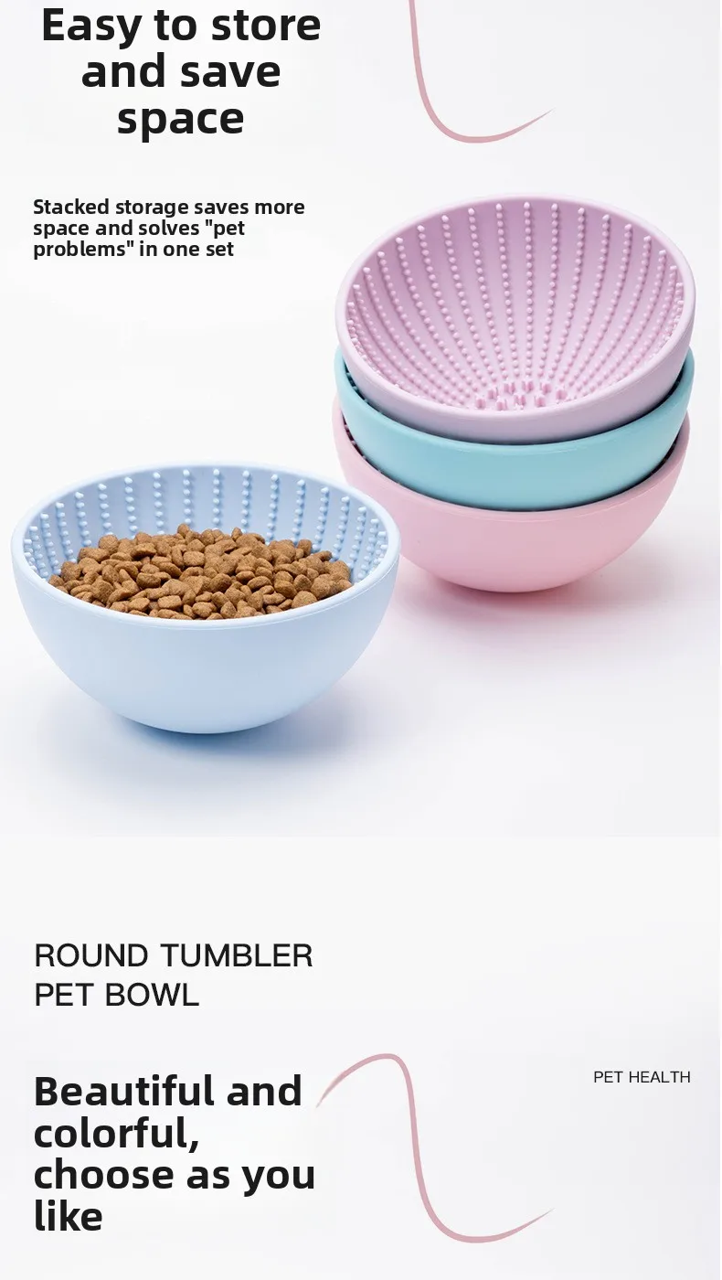 Silicone Lick Bowl Pet Interactive Dog Slow Feeder Bowls for Oral Health Preventing Choking Anxiety Relief Wobble or Stay Put supplier