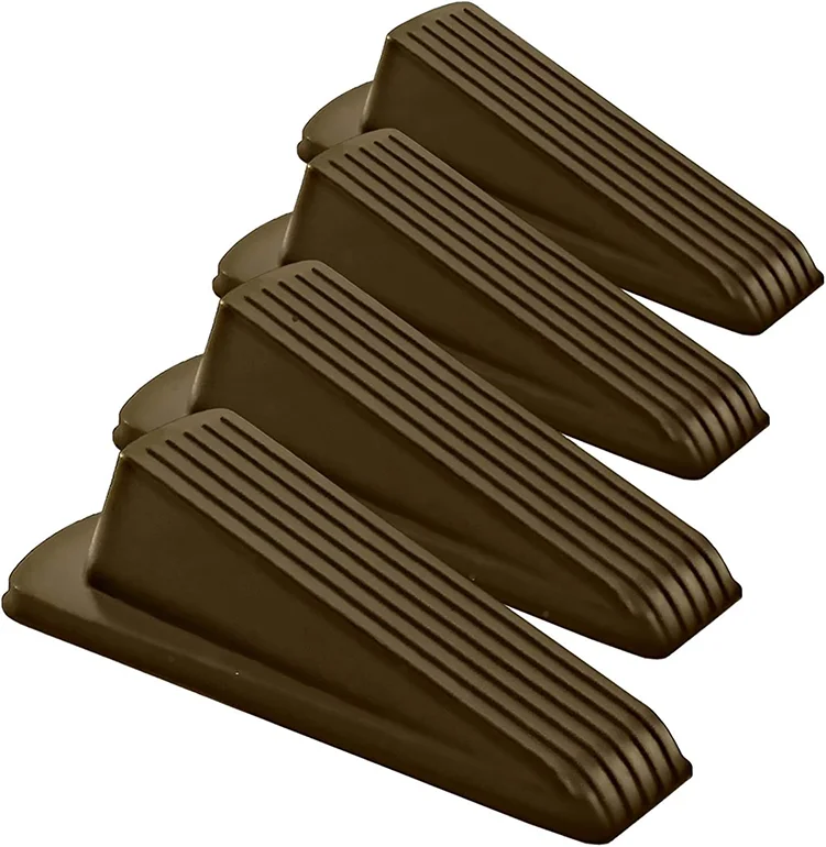 Heavy Duty Floor Rubber Door Stopper Security Door Stop Wedge Door Holder Furniture Accessory supplier
