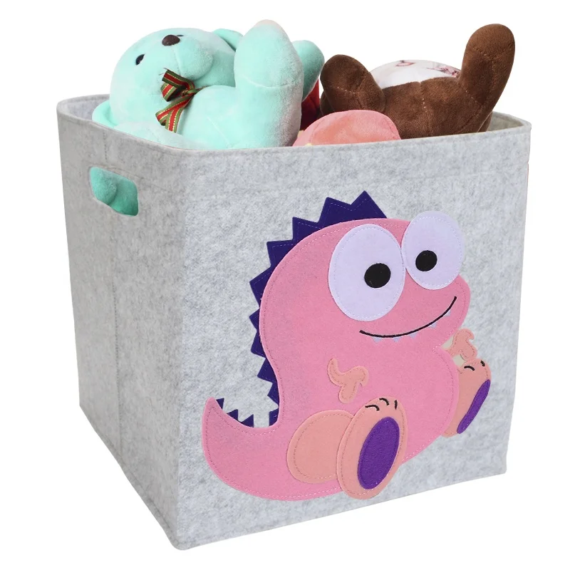 Sell Like Hot Cakes Customizable Cartoon Storage Box Woven Felt Storage Organizer Soiled Clothes Baskets Sundries Storage Box