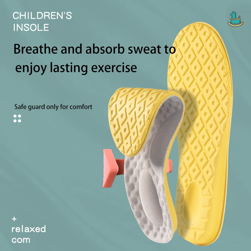 High Elasticity Kids Insoles Shock Absorbing Shoe Pads High Elasticity Kids Insoles Shock Absorbing Shoe Pads