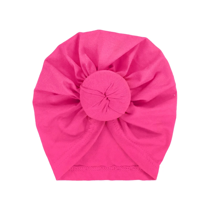 CustomToddlers Solid Color Beanie Baby Hat Bow Knot Baby Girl Hat Turban Knot Hat Kids Bonnet Beanie