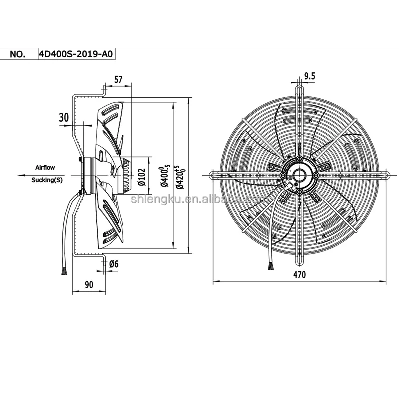 External Rotor Axial Fan, 220/380V, 300/350/400/450mm, YWF - detail 10