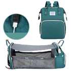 Baby Bag Waterproof USB Charging Mummy Baby Crib Bag Diaper Bag Backpack
