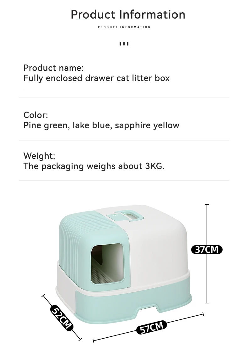 New Factory Wholesale Large Cat Litter Box Hallway Type Cat Sands Basin Cat Litter Tray Pet Supplies details