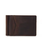 Clip Wallet With Money Clip Wallet For Men RFID Blocking Bifold Vintage Leather Men's Wallet With Money Clip