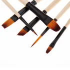 Pieces Artist 6 Pieces Multi-Shapes High Quality Nylon Hair Oil Painting Artist Brush Set