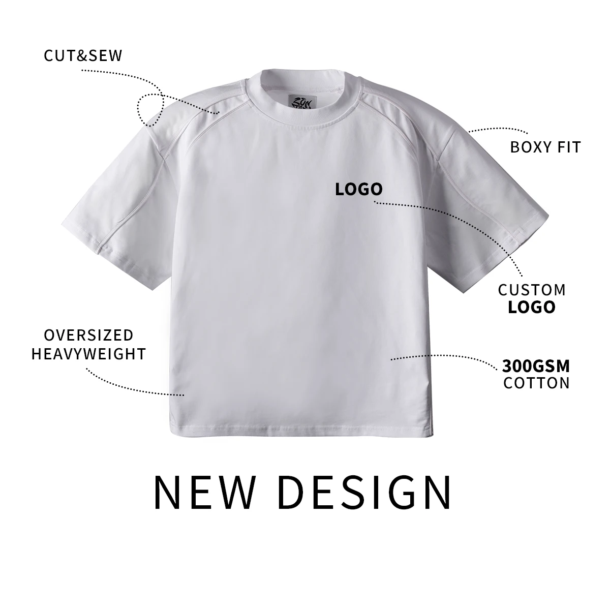 product oversized heavyweight boxyfit 300gsm 100cotton tshirts for men embroidery patch drop shoulder streetwear mens t shirt-3