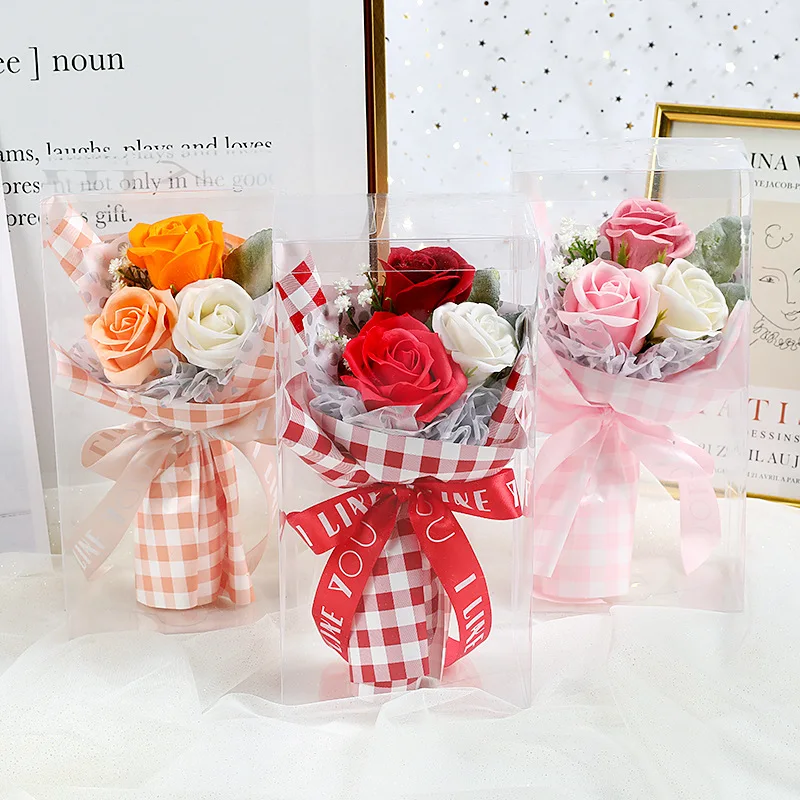 valentines day gift soap flower gift box small bouquet small