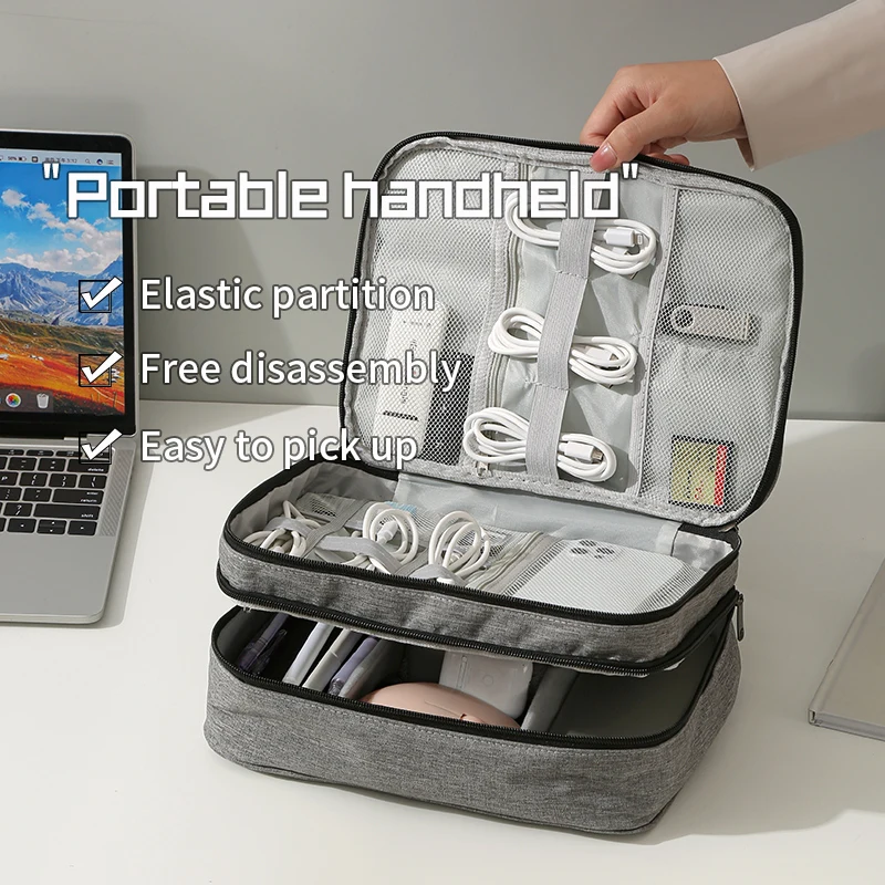 Compact & Waterproof Perfect for Daily Use multifunction cable storage bag Gadget Organizer cable organizer