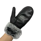 Direct Selling New Women'S Fashionable High-Quality Leather Gloves Keep Warm In Winter