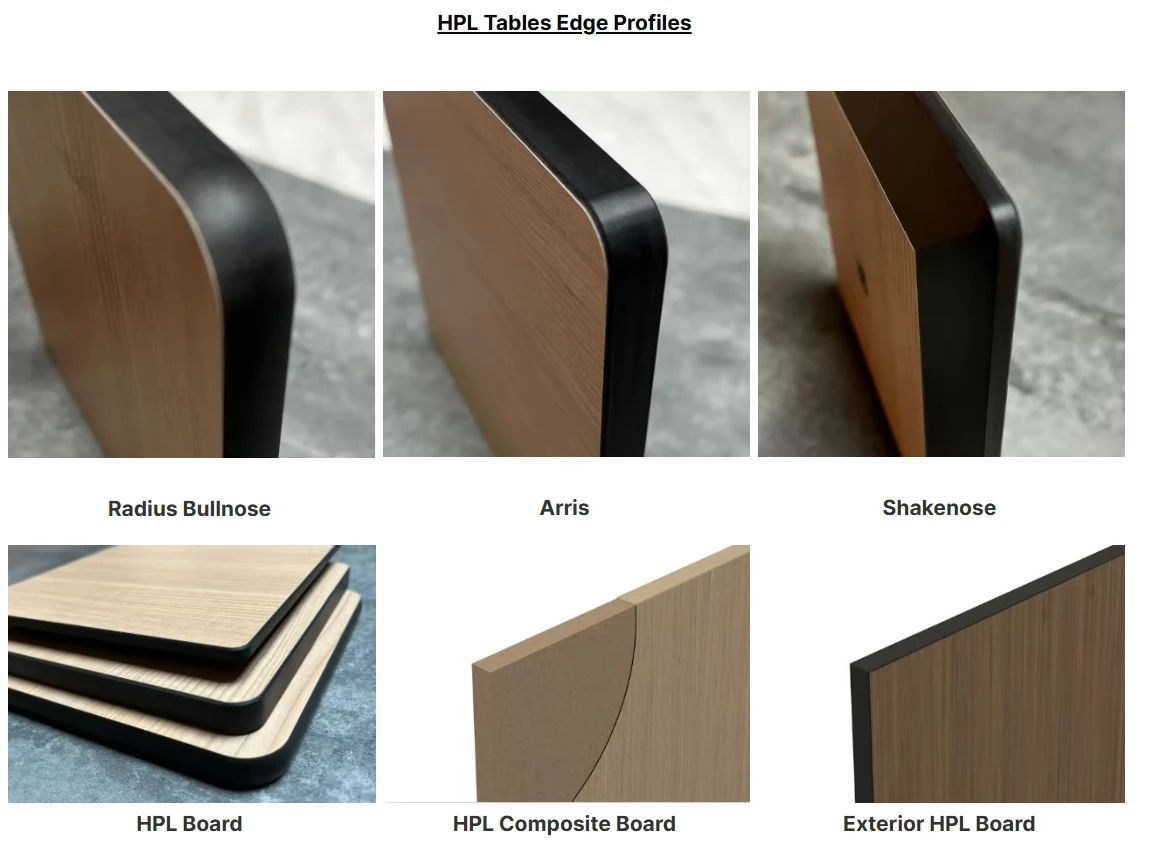 Brikley HPL Table with Compact Laminate Material and Aluminum Base supplier