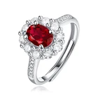 Ruby Rubyruby Exquisite Red Ruby S925 Silver Ring