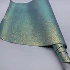 Hot Selling Sheets Shiny Synthetic Vinyl Glitter Chunky Faux Leather For Shoes Bags Bow