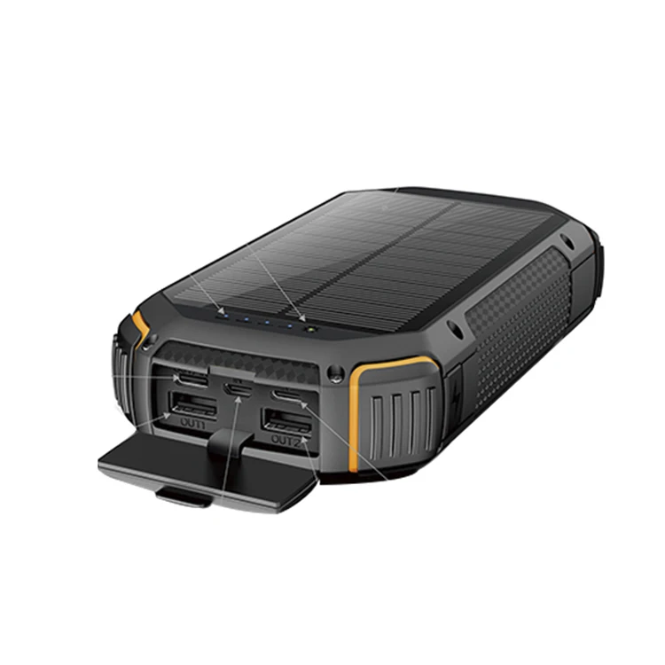 Wireless Solar Power Bank 20000mAh Solar Portable Charger IATA Certified for Air Shipping to Africa UN38.3 MSDS UUTEK SP203A