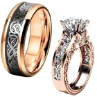 Ring Rings New Eternity Diamond Ring Popular Ladies Jewelry Wedding Gold Plated Jewelry Rings Couple Set