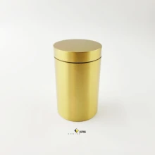 Copper tea caddy mini tea canister small decoration ornament for living room business gift