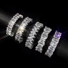 Ring Rings Jewelry Luxury Bling Baguette Diamond Ring 925 Sterling Silver Rings Jewelry Women
