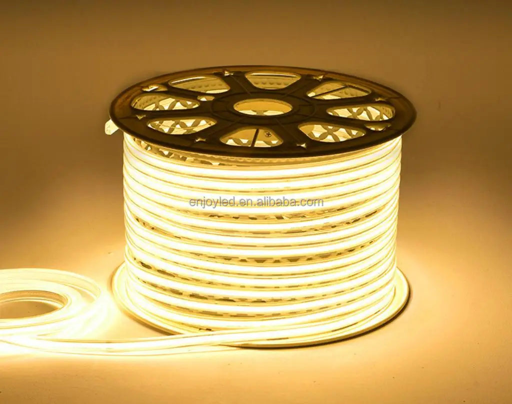 Ac220v Cob Led Strip Ce Rohs 15m 50m 100m Ip67 Waterproof High Voltage