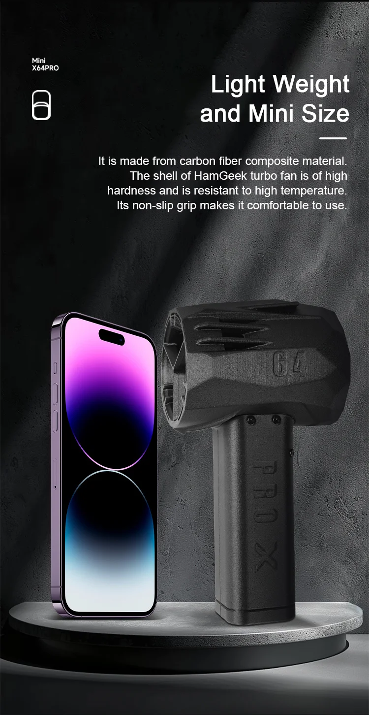 HamGeek迷你X64PRO 950W 240千米/h暴力风扇第5代涡轮喷气风扇,带1500g推力64毫米风道