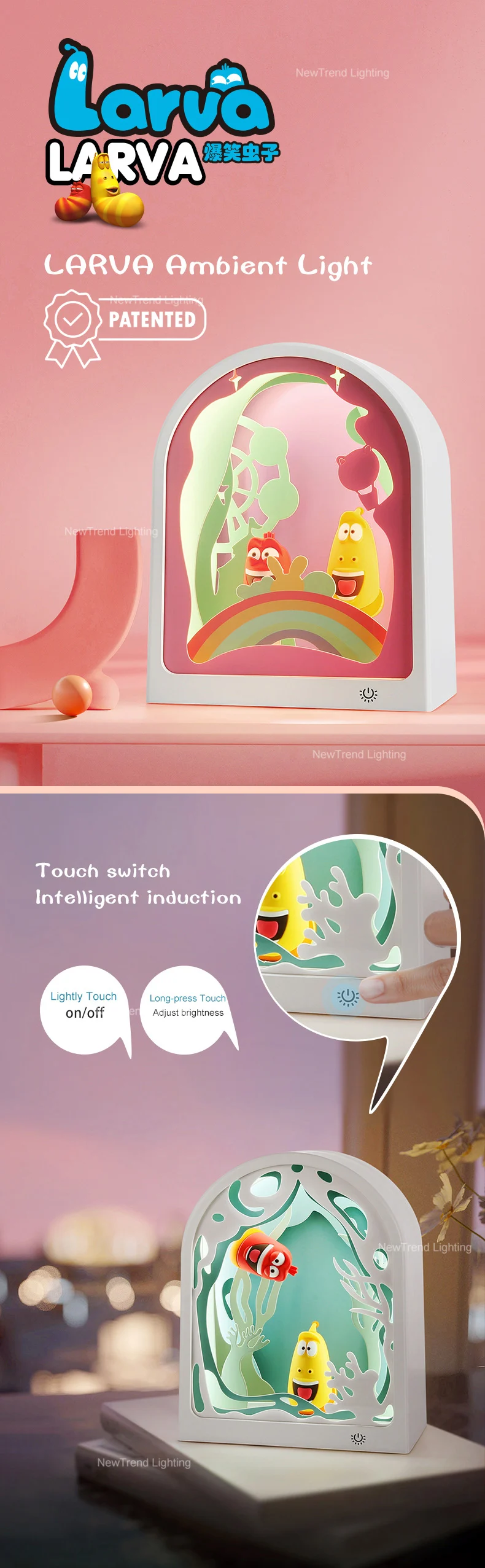 p3031ta lovely child baby kids room bedroom larva lamp decoration dimming rechargeable led night light table lamp desk lamp-0