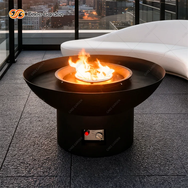 Outdoor Patio Heater, Steel, gas fireplace - detail 10