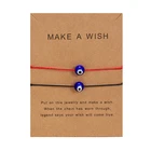 Turkish Jewelry Charm 6 Colors Handmade Braided Rope Lucky Turkish Evil Blue Eyes Bracelet Jewelry For Women