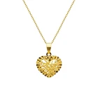 Gold Pendant Gold 18k Real Gold Necklace Jewelry Yellow Gold Genuine Heart Pendant Necklace Gold Chains