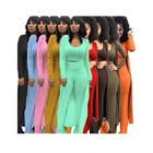 Clothes Wholesale Sexy Women Clothes Long Sleeves 3 Piece Pants Set Casual Wear Clothing