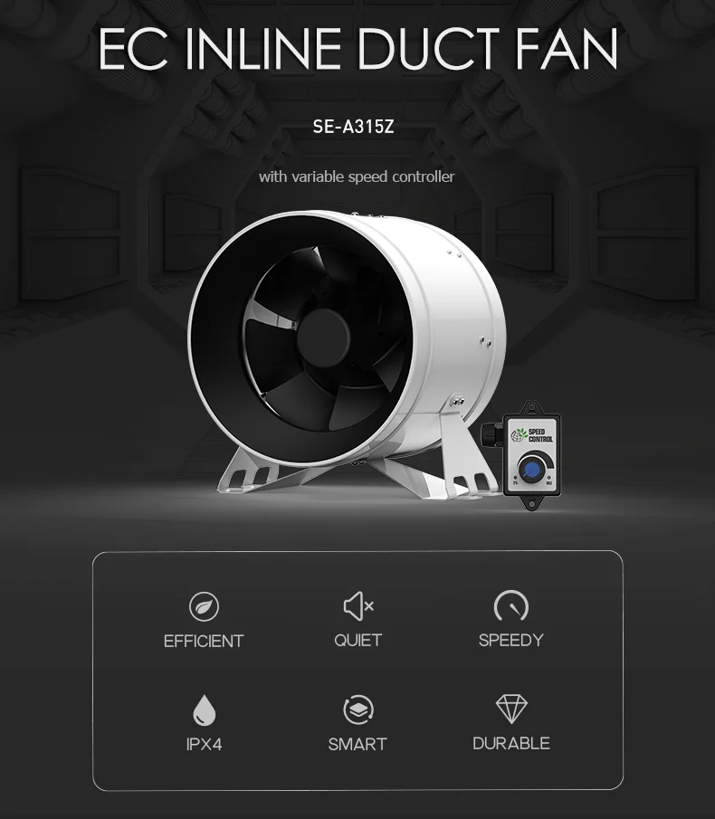 Inline Fan, 315mm, 220V-240V, 1757CFM - detail 2
