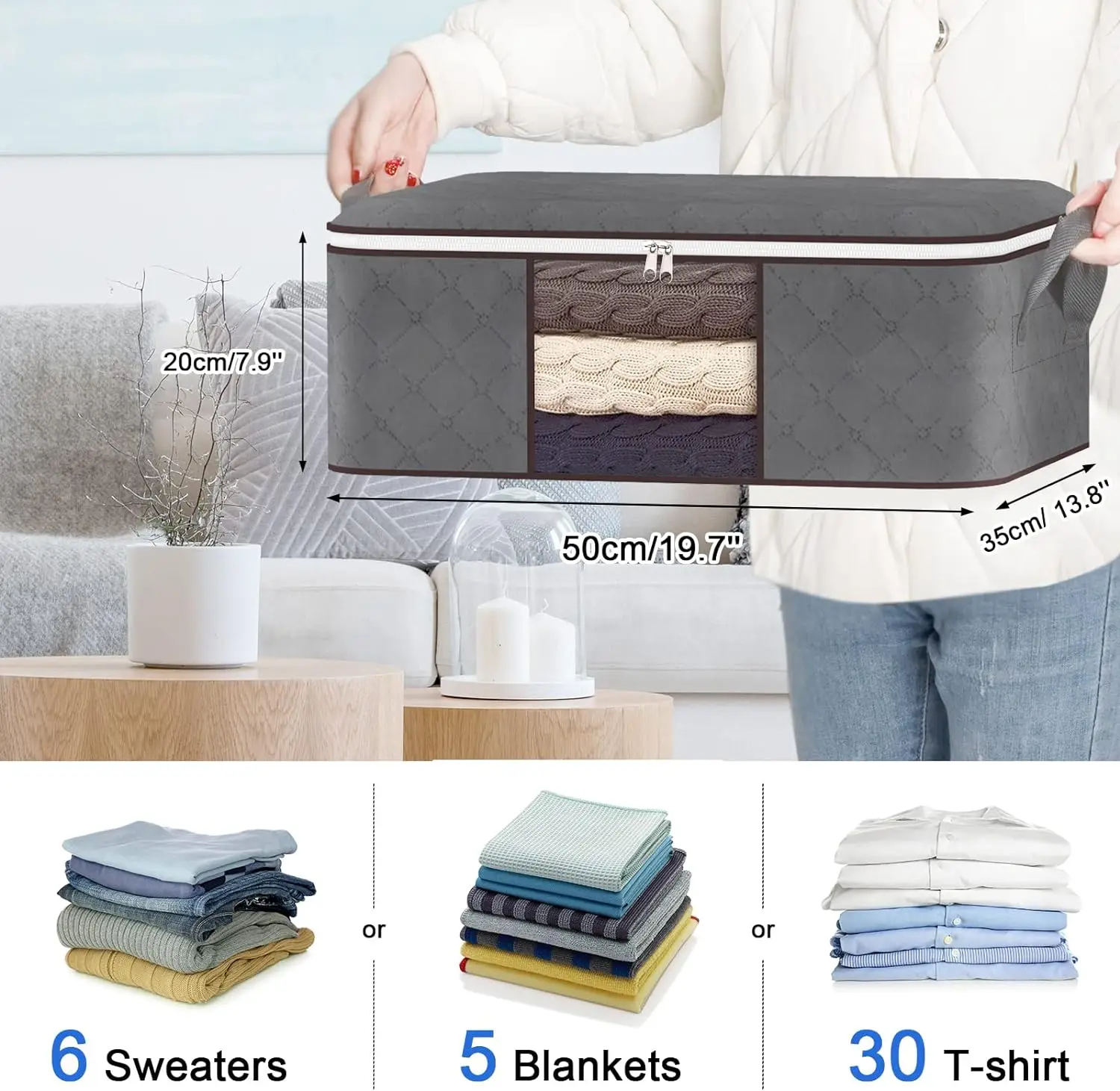 8Pcs Set Custom Extra Large Capacity Bed Quilt Bag Oxford Clothes Blanket Storage Moving House Bag Home Storage Bag