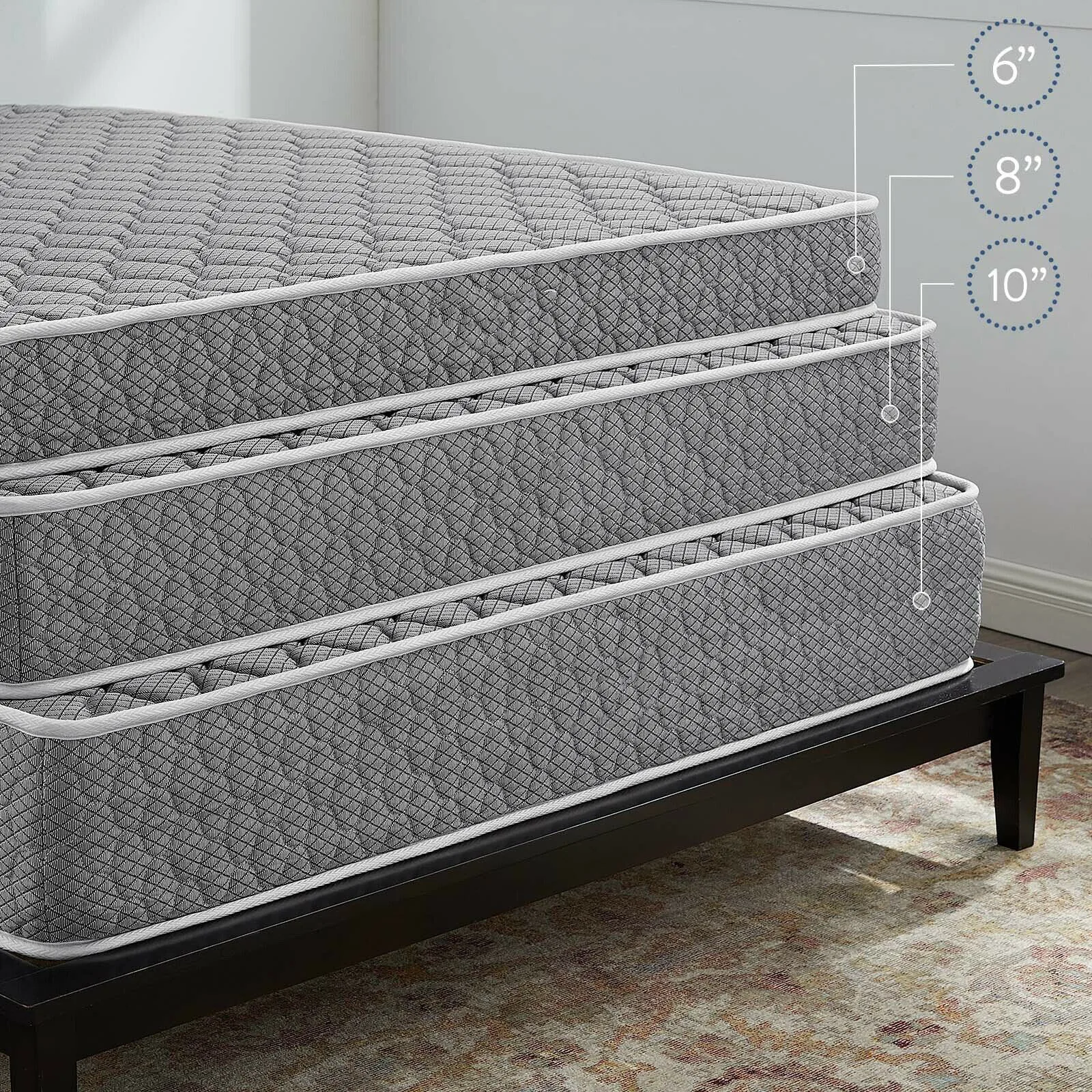 Super comfortable euro top full size pocket spring coils mattress queen king president mattresses