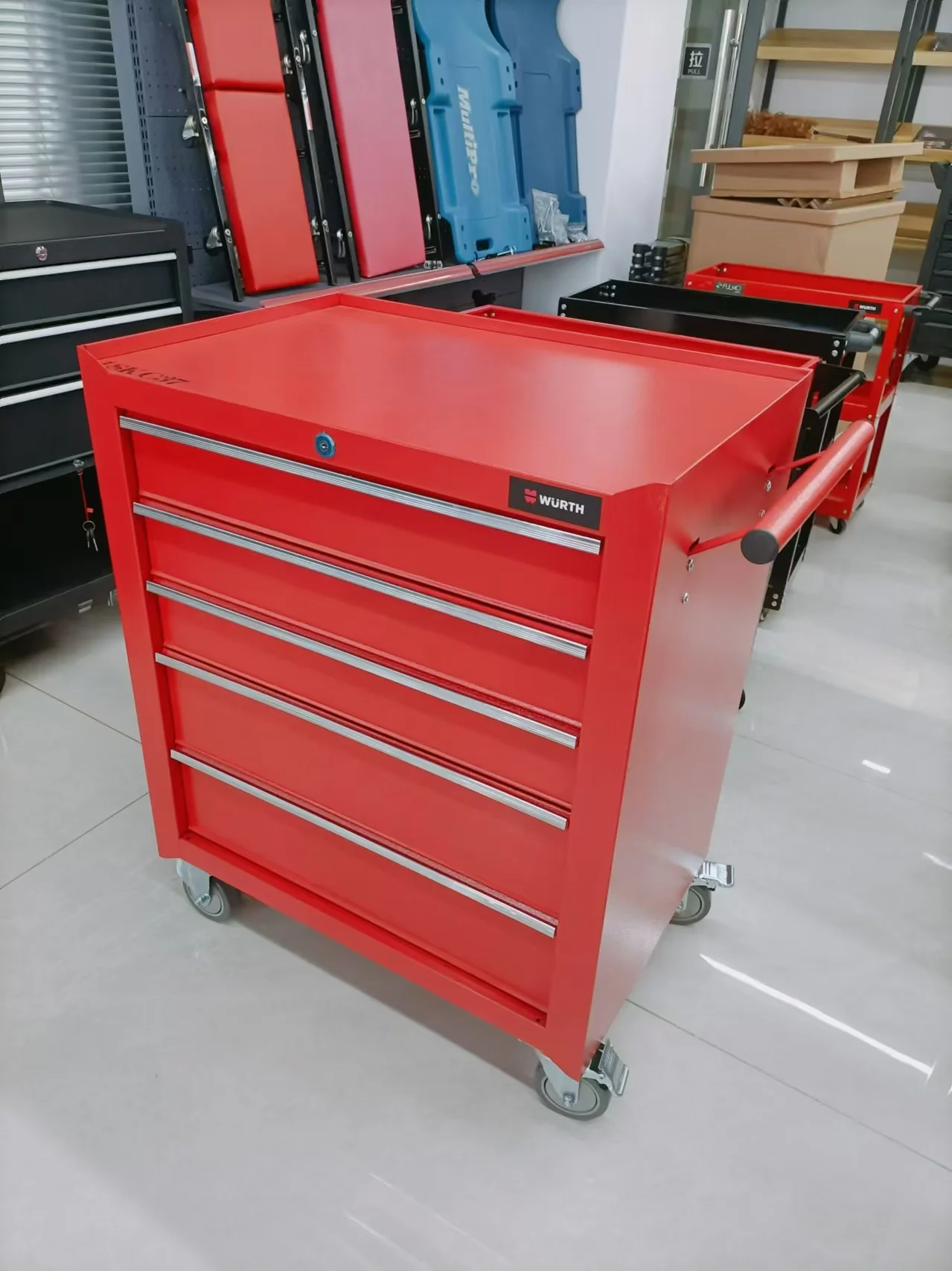 7抽屉300件机械工具套箱钢工具箱推车汽车维修车间储物车库工具柜