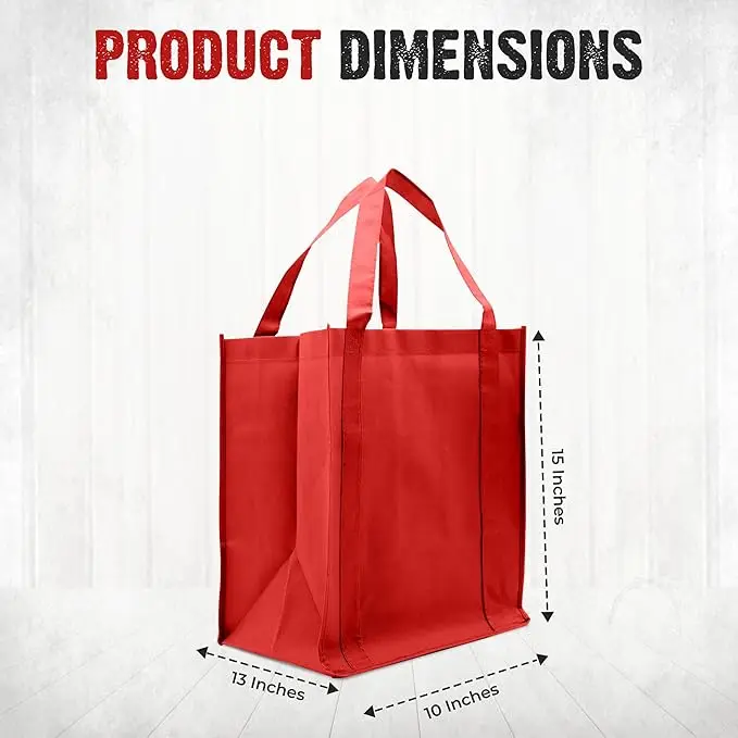 product customizable recyclable non woven tote bag large capacity eco friendly reusable design shoulder strap logo printing gift option-14