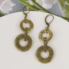 Big Earrings BOHEMIA Wholesale Retro Bronze Big Round Disc Long Drops Dangle Earrings For Women