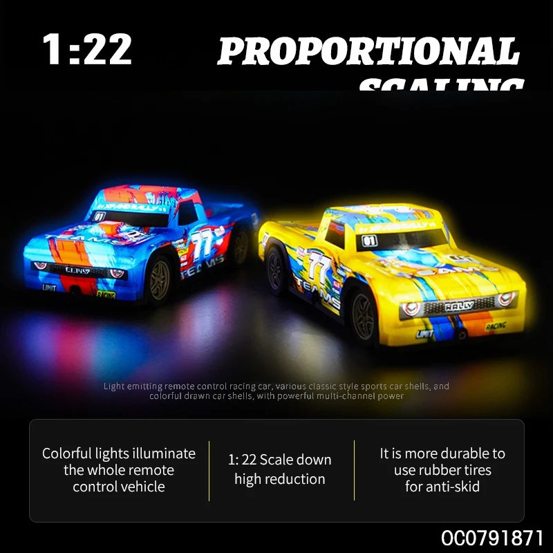 1:22 scale lighted up high speed rc car for kids of 10 - 14 years boy