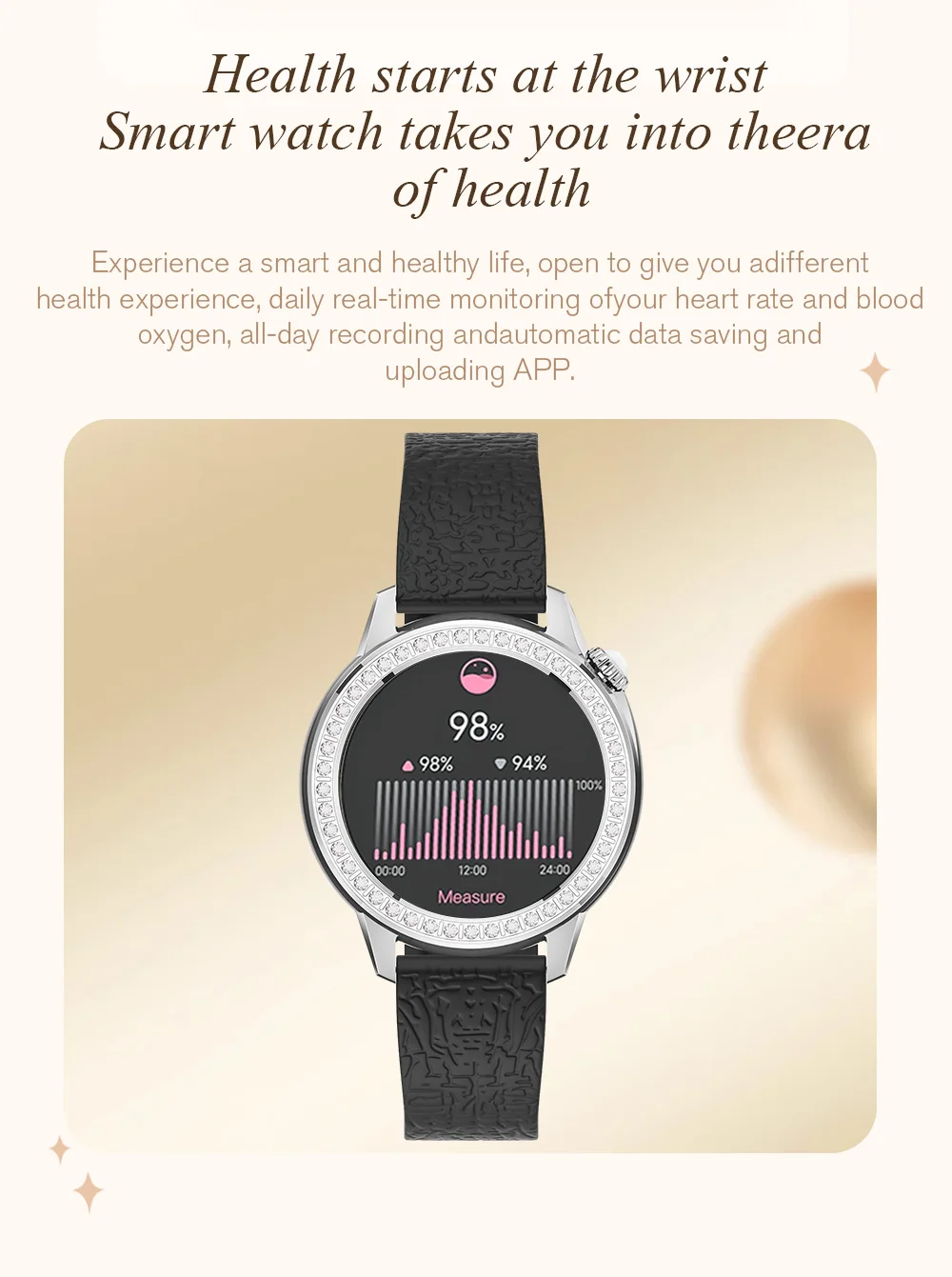 High Configuration Display 1.2amoled Smart Watch For Women V604 Ip68